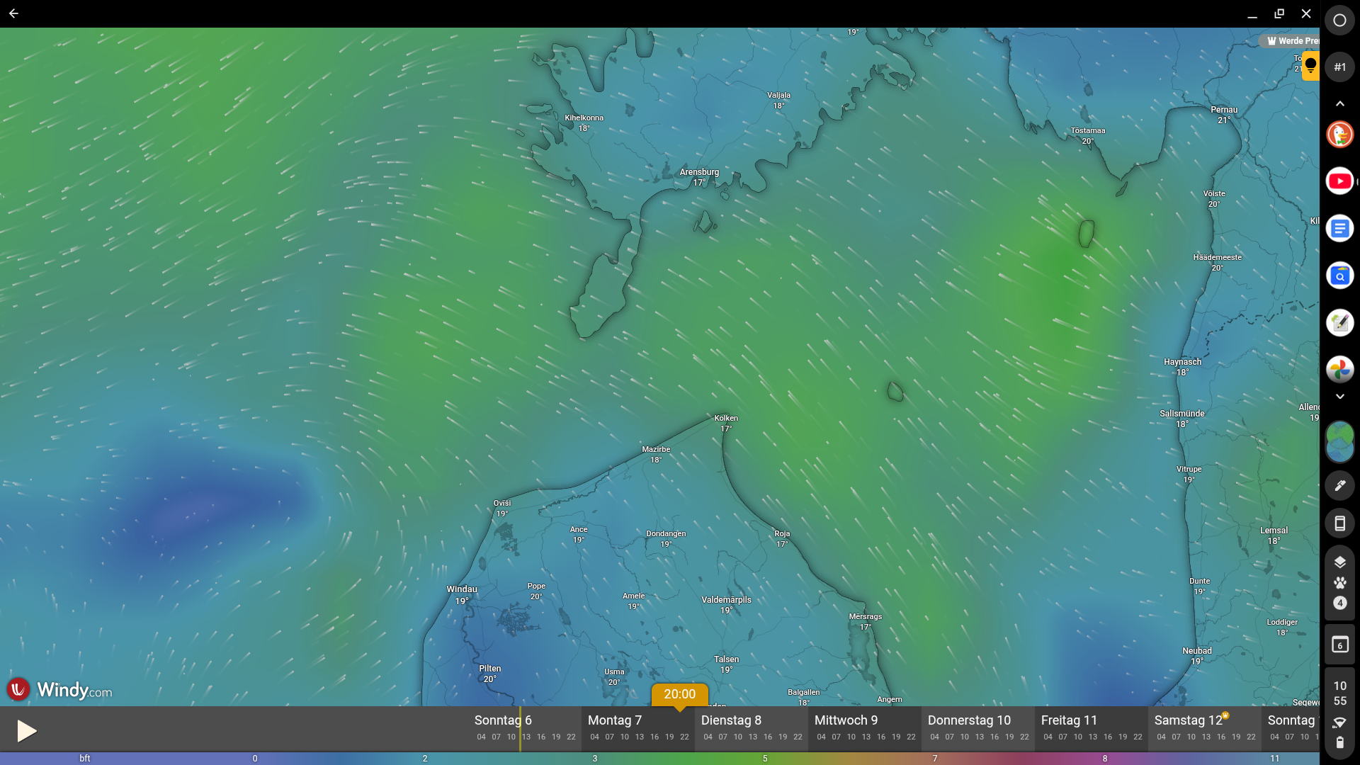 Endlich haben wir ein Wind - und Wetterfenster, das uns den Weg nach Ventspils öffnet