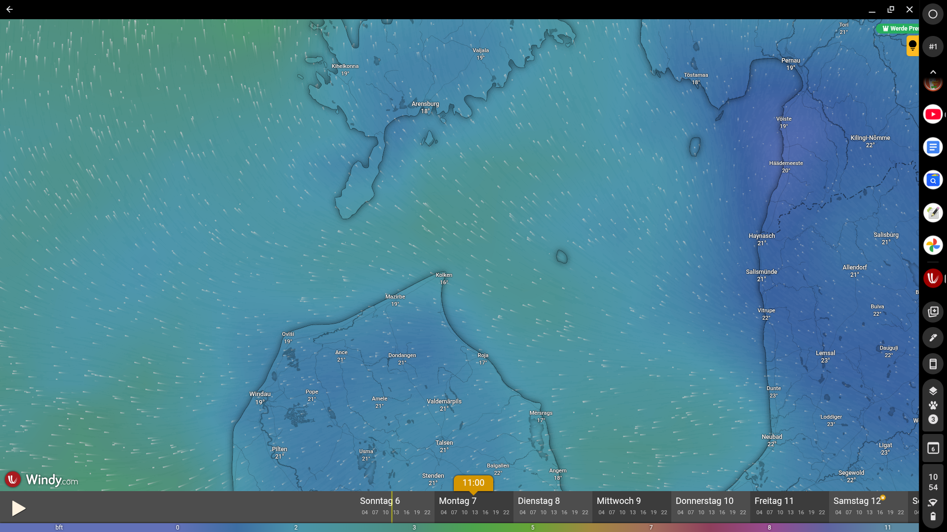 Endlich haben wir ein Wind - und Wetterfenster, das uns den Weg nach Ventspils öffnet